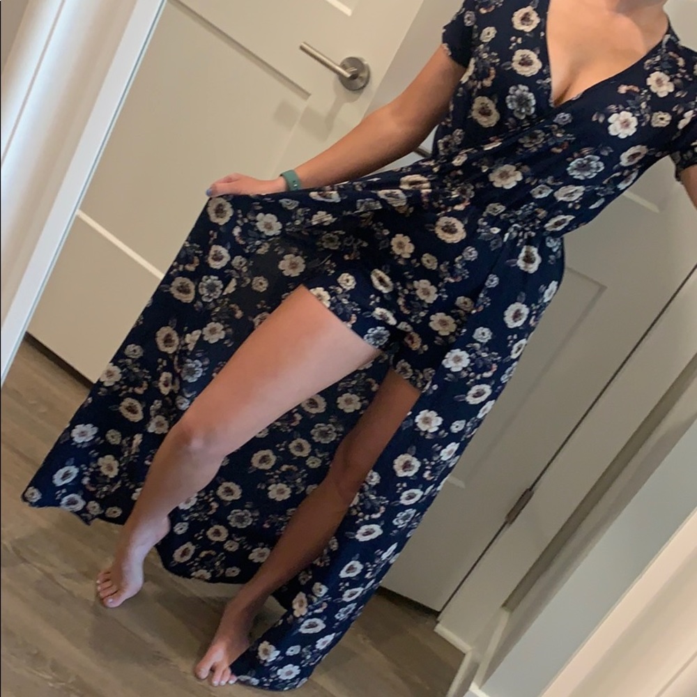 Romper with long skirt